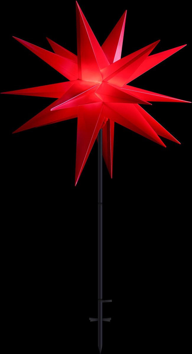 Sterntaler decoratieve ster | Kerstster kunststof | 18 wijzer met standaard | 55cm | Buiten | LED | Stekker